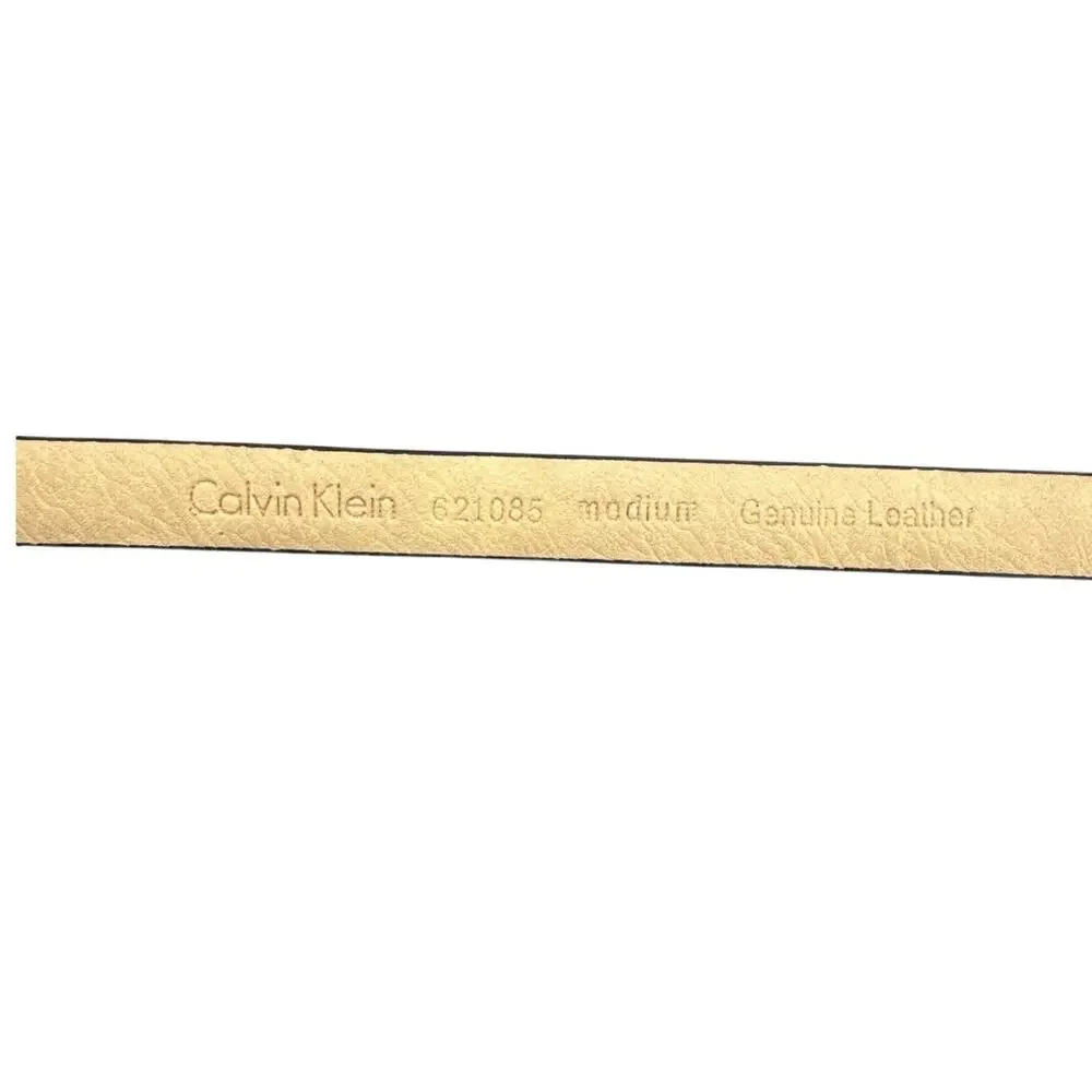 Calvin Klein Grey Leather Silver Logo Hardware 1/2